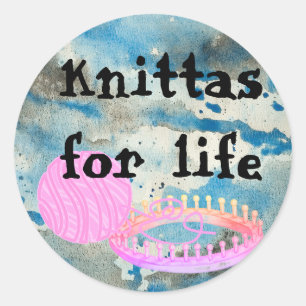 Loom Knitting, adesivo engraçado