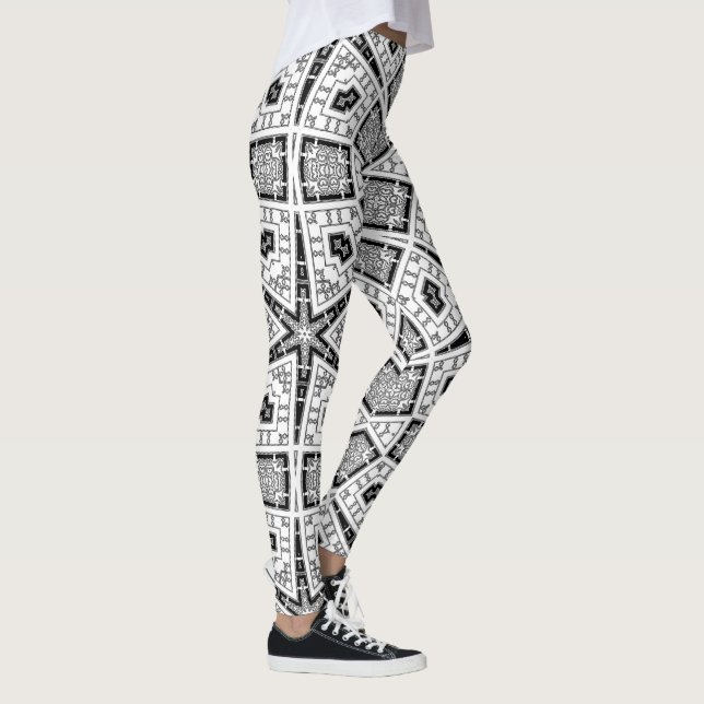 Loops Diamond Star Womens Leggings Personalizadas (Direita)
