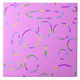 Loops modernos no Azulejo Magenta Rosa Cerâmico