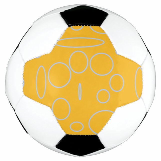 Loops na Bola de Futebol Geométrico Laranja (Frente)