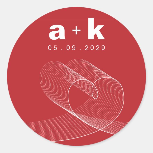 Loopy Love Lines White Favt Rótulo / Adesivo (Frente)