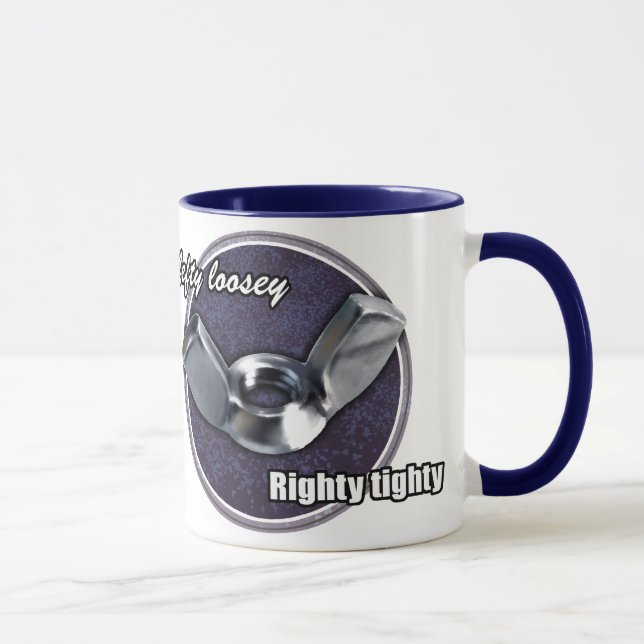 Loosey canhoto, caneca do wingnut de Tighty do (Direita)