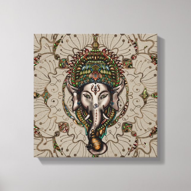 Lord Ganesha - Cor na Canvas (Frente)