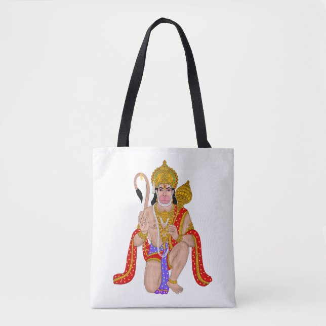 Lord Hanuman Tote Bag – Spiritual Everyday Carry (Frente)