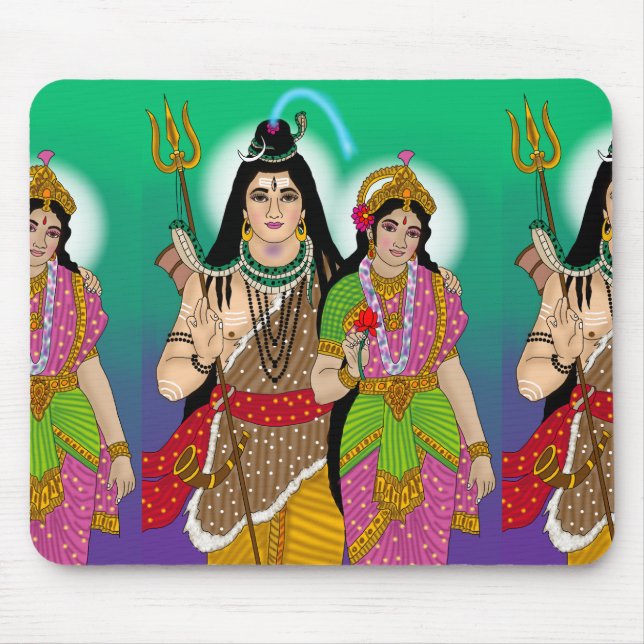 Lord Shiv-Parvati Mouse Pad (Frente)