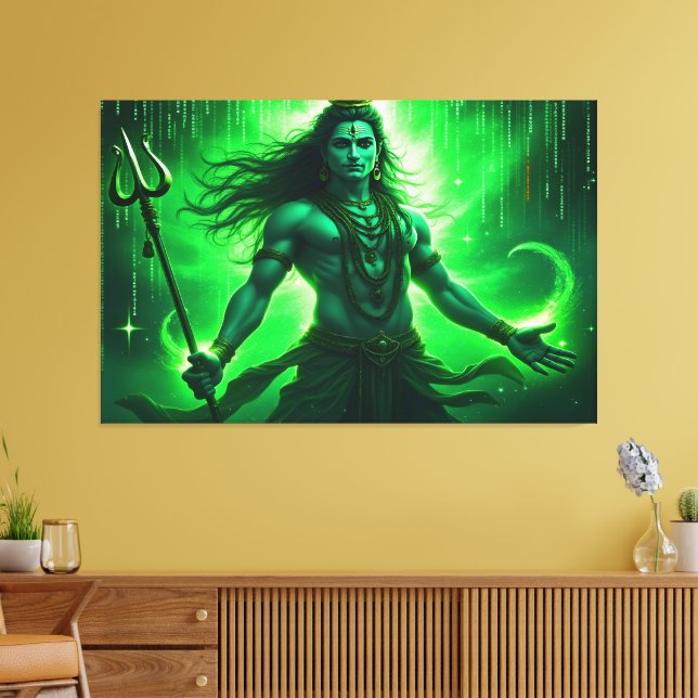 Lord Shiva Wall Art Canvas Print Picture 4 (Insitu(Sala de estar))