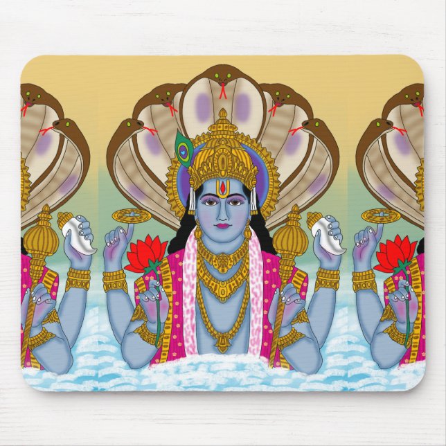 Lord Vishnu Mouse Pad (Frente)