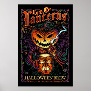 Lorde O’ Lanterns Poster - Rótulo Halloween Breve