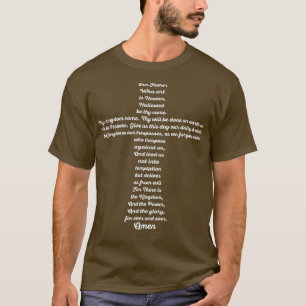 Lordes Prayer Cross por Camisetas Cristãs