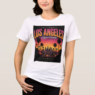 Los Angeles Retro Pôr do Sol Skyline Califórnia So