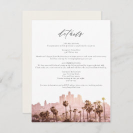 LOS ANGELES Watercolor Skyline Viagem — Cartão de