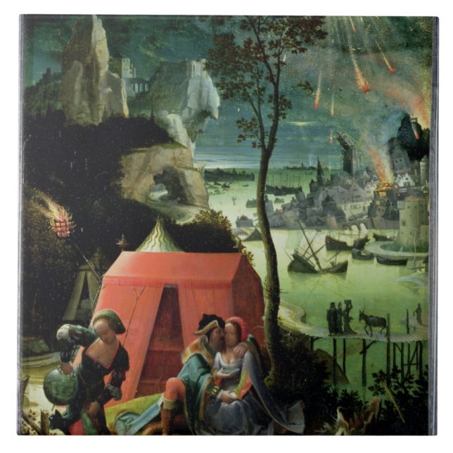 Lote e suas filhas (óleo no painel) (Frente)