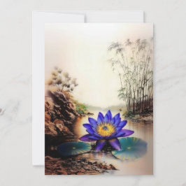 Lotus Azul Emergindo das Águas Mortas (Vietnamita)