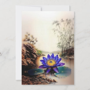 Lotus Azul Emergindo das Águas Mortas (Vietnamita)