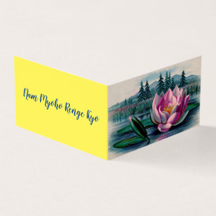 Lotus Buddhist Nam Myoho Renge Kyo Cartão de visit