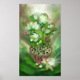 Lotus de cicatrização - Poster de arte de cardíaca