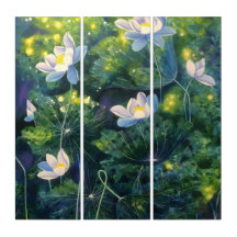 Lotus Dreamscape – Arte Floral de Parede Tranquila