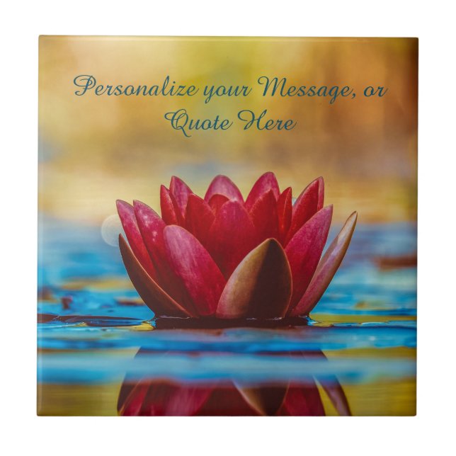 Lótus Flower in Water Zen Meditation Personalize (Frente)