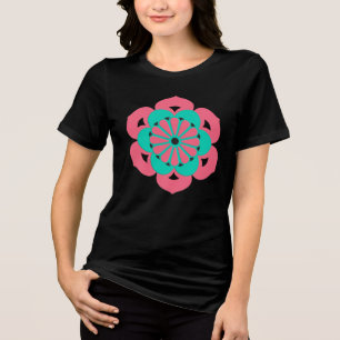 Lotus Flower Mandala, Coral Rosa e Turquesa