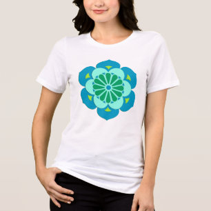 Lotus Flower Mandala, Verde limão e Azul Claro