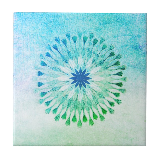 Lotus Flower Watercolor Beach Art Healing Yoga (Frente)