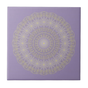 Lotus Mandala em Lilac e Dourado