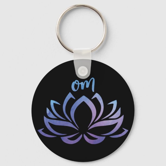 Lotus Om Purple Chaveiro (Frente)