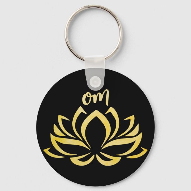 Lotus Om Yellow Chaveiro (Frente)