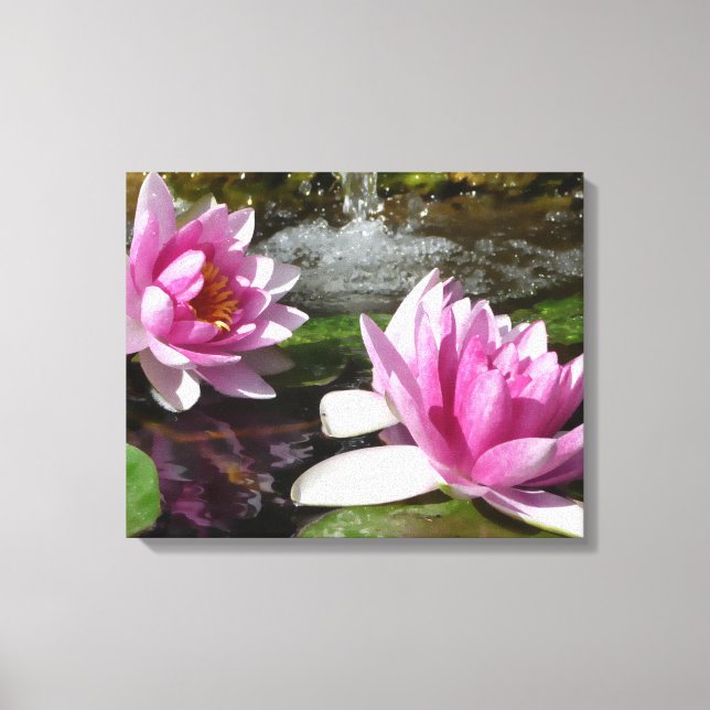 Lotus rosa na Canvas estendida (Frente)