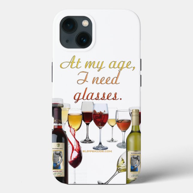 Louça para vinho da SlipperyJoe com trocadilho atr (Verso)