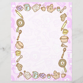 Louças de Cozinha Lindas Folha de Papel Rosa