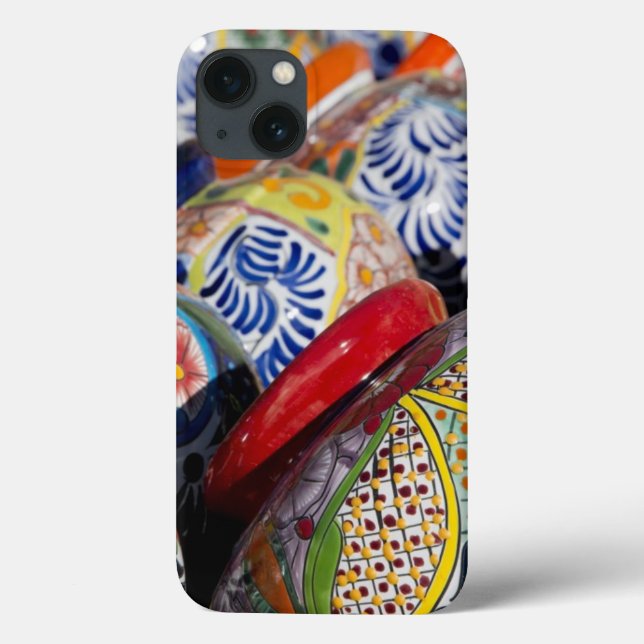 Louças mexicanas tradicionais coloridas pintadas à (Verso)