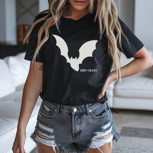 Louco de Morcego Funny Halloween Minimal  (Criador carregado)
