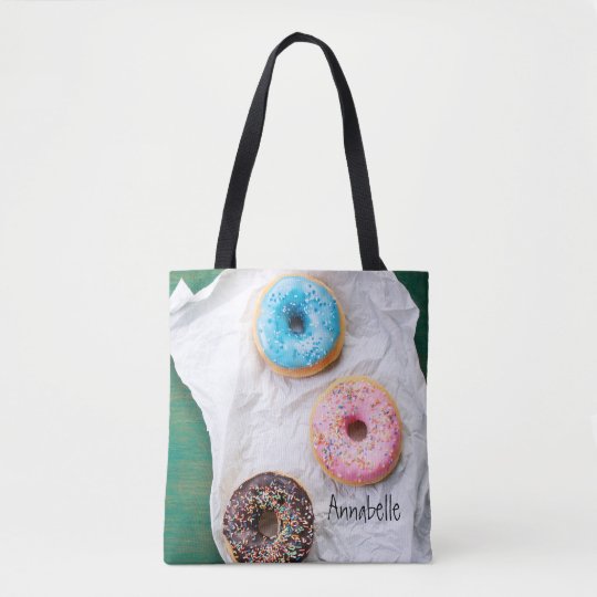 Louco para a sacola personalizada | das rosquinhas bolsa tote