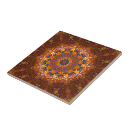 Louco pavimente o azulejo da mandala do pátio