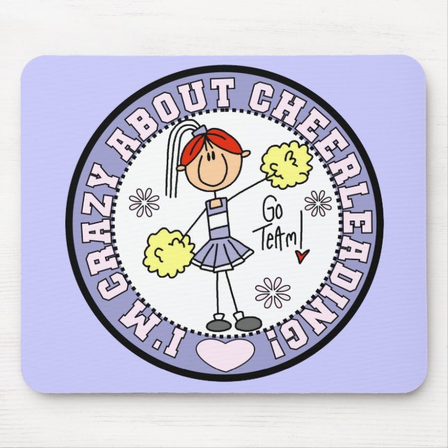 Louco sobre Cheerleading Mousepad (Frente)