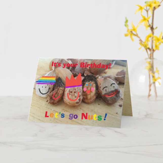 Loucos, é o seu aniversário! - Cartão de aniversár (Flor Amarela)