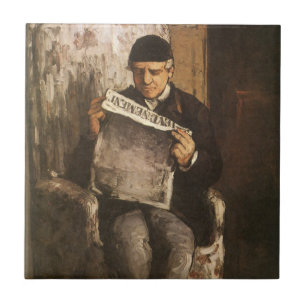 Louis Auguste Cezanne Pai Do Artista Lendo