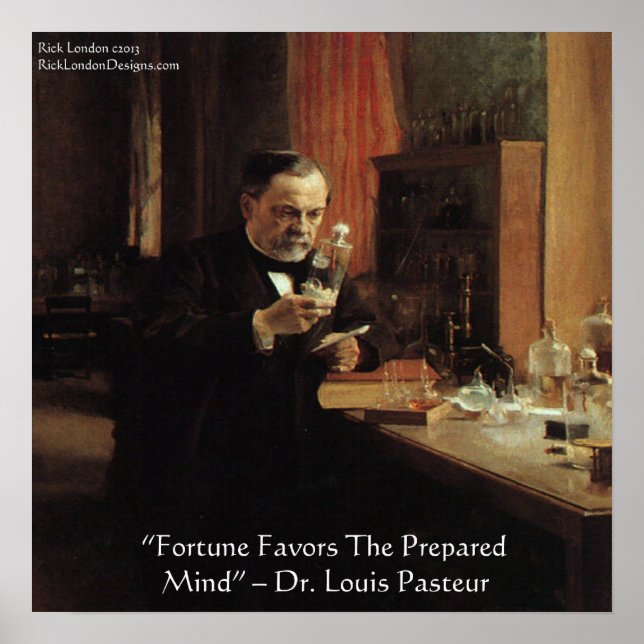 Louis Pasteur "Fortune" Wisdom Cote Poster (Frente)
