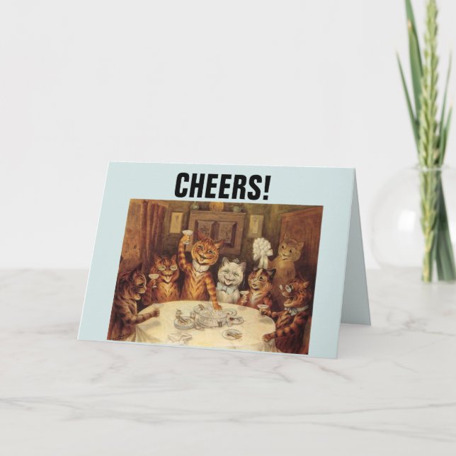 LOUIS WAIN CAT CATS CARTÕES DE CELEBRAÇÃO DE ANIVE (Frente)