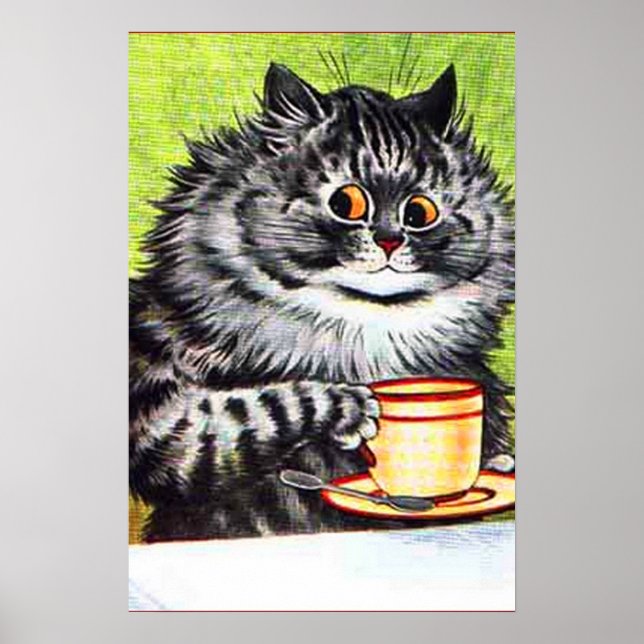 LOUIS WAIN COFFEE CAT GRANDE POSTER (Frente)