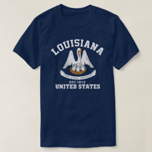 Louisiana EUA Est. 1812 camisa patriótica da