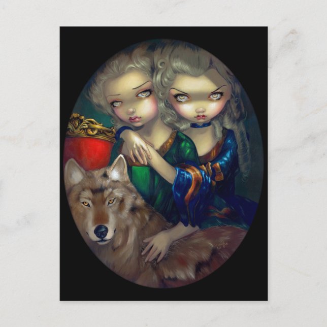 "Loup-Garou:  Cartão postal Les Jumeaux (Frente)
