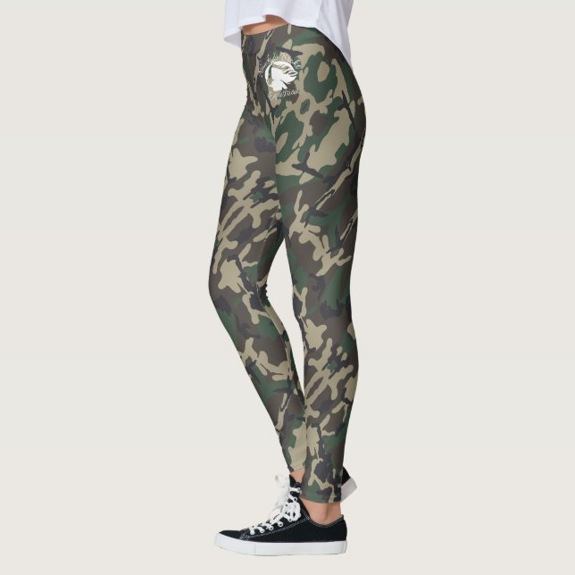Loura e quebrada - Leggings de camuflagem castanha (Esquerda)