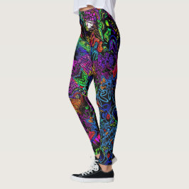 Loura e quebrada - Leggings padrão - Logotipo bran