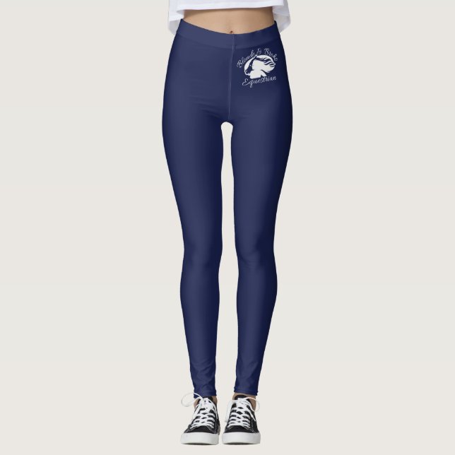 Loura e quebrada - Leggings sólidas - Logotipo bra (Frente)