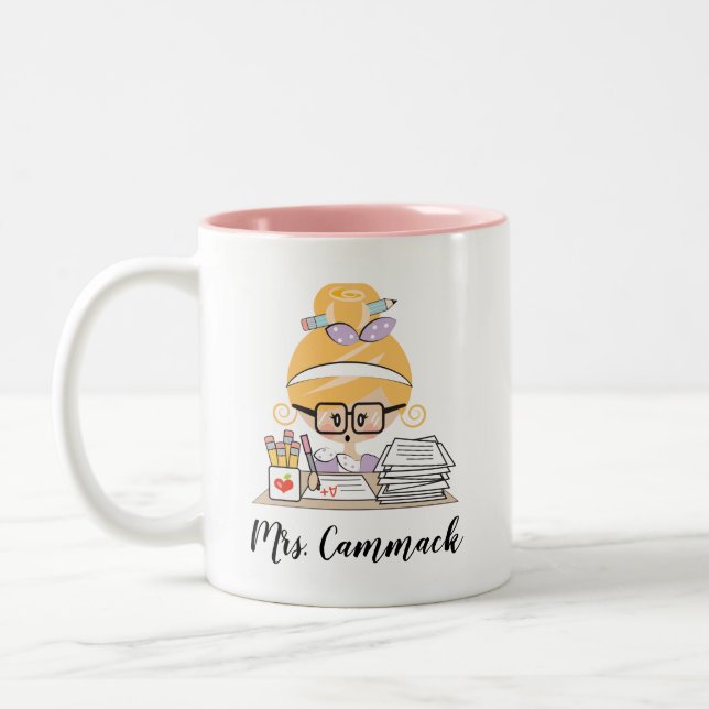 Louro personalizado da caneca do professor (Esquerda)
