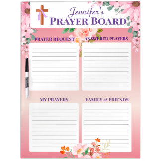 Lousa Conselho de Oração Rosa Floral