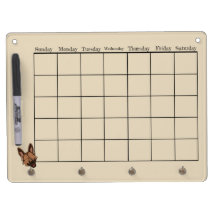 Calendário do Cão German shepherd Marrom e bronzea