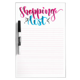 Lousa Erase seco Whiteboard da lista de compra